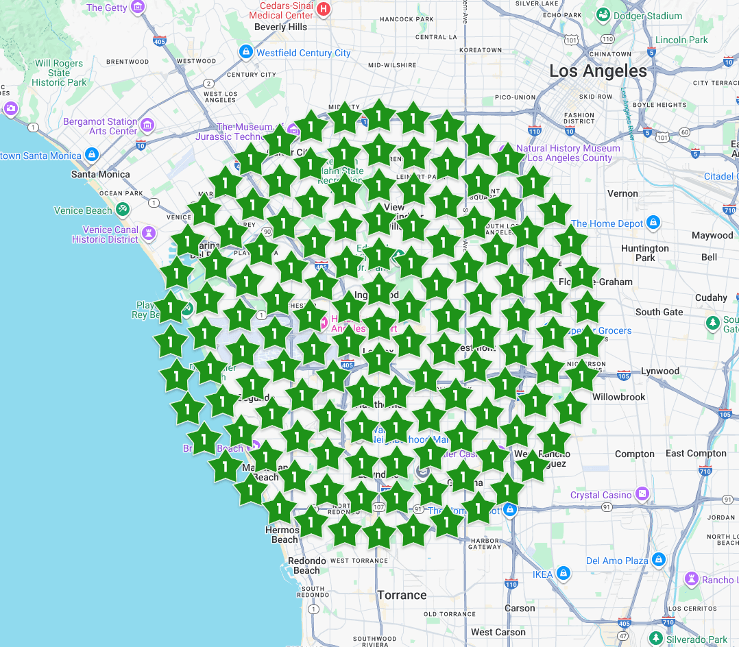 Los Angeles market coverage across multiple neighborhoods